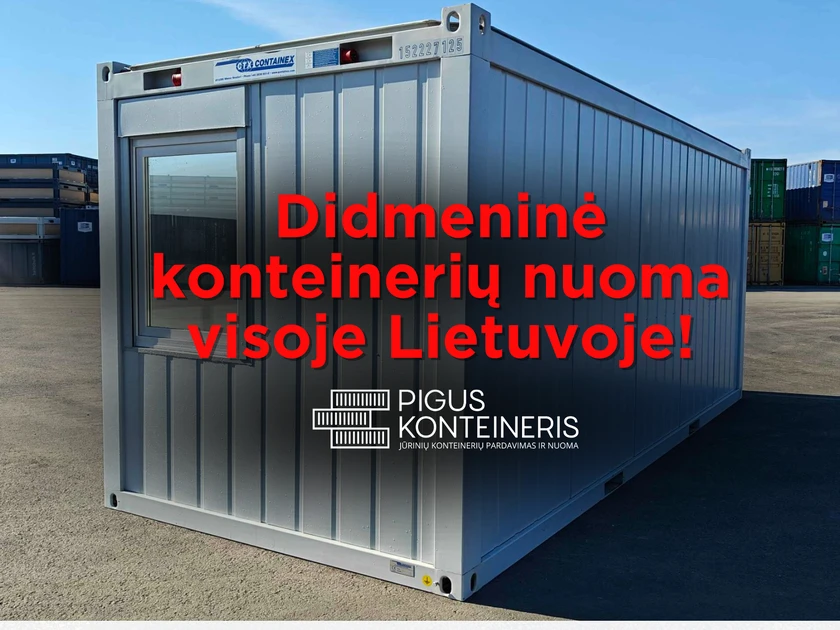  Išsinuomokite konteinerius didmeniniais kiekiais – pritaikysime nuolaidą!