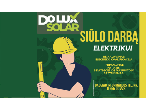  Darbas elektrikui