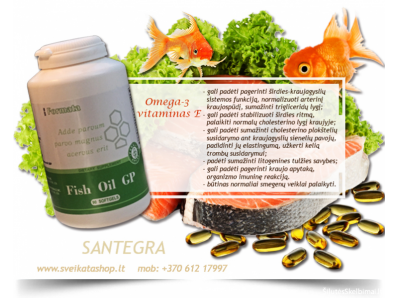  Fish Oil GP 90 kaps. Santegra JAV - PIGIAU