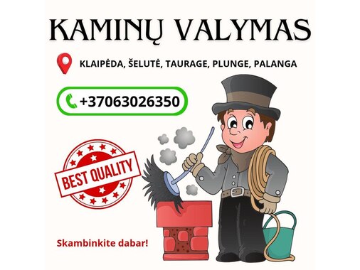  Kaminų valymas