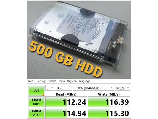  Kietasis diskas 1tb ir 500gb