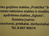 Perku gręžimo stakles Praktika